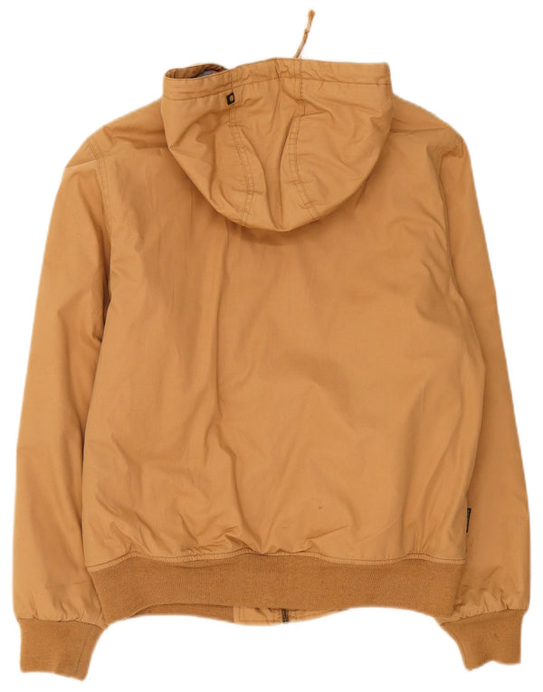 Element Herre Hooded Bomber Jacket UK 36 Small Beige Polyester