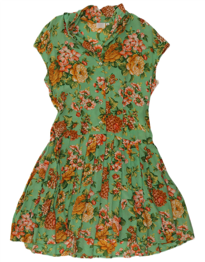 Spirit Dame A-Line Kjole IT 44 Medium Green Floral