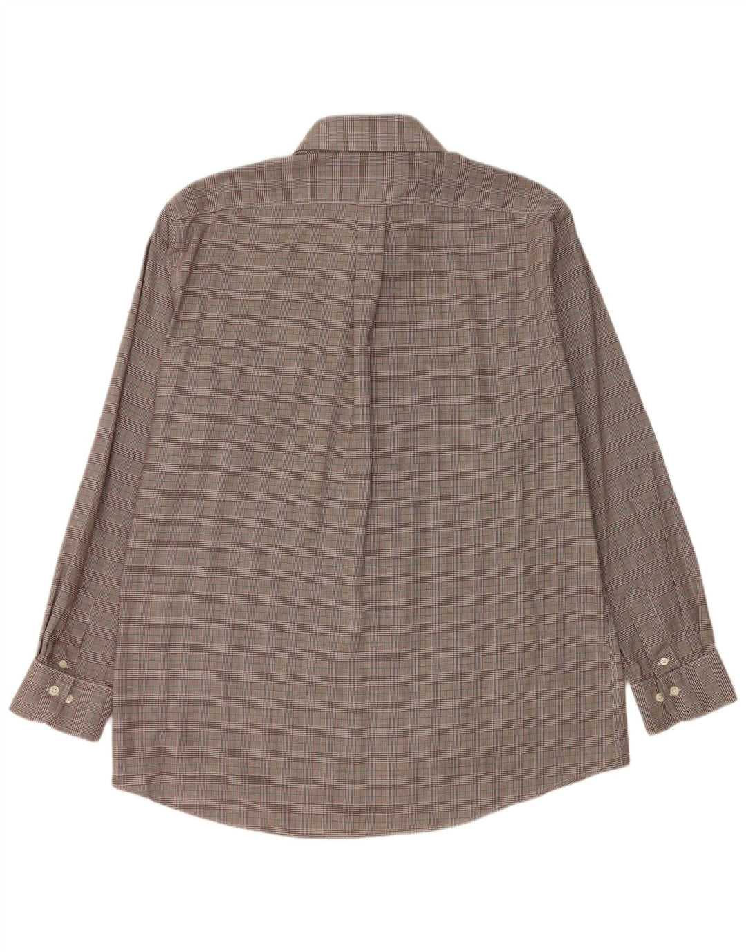 Ralph Lauren Herre Fitted Shirt Størrelse 17 43 XL Brun Houndstooth