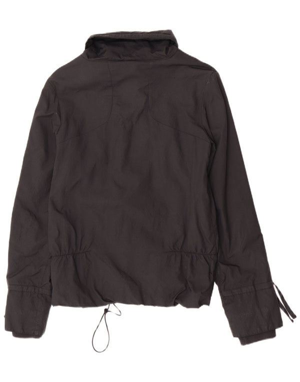 Nike Dame Windbreaker Jacket UK 8/10 Small Black Nylon