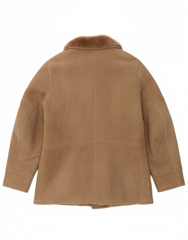 Vintage Herre Shearling Jacket IT 52 XL Brun Shearling