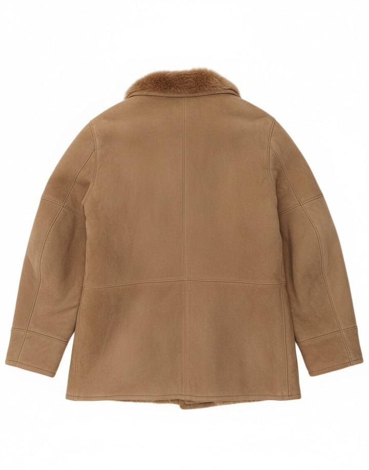 Vintage Herre Shearling Jacket IT 52 XL Brun Shearling