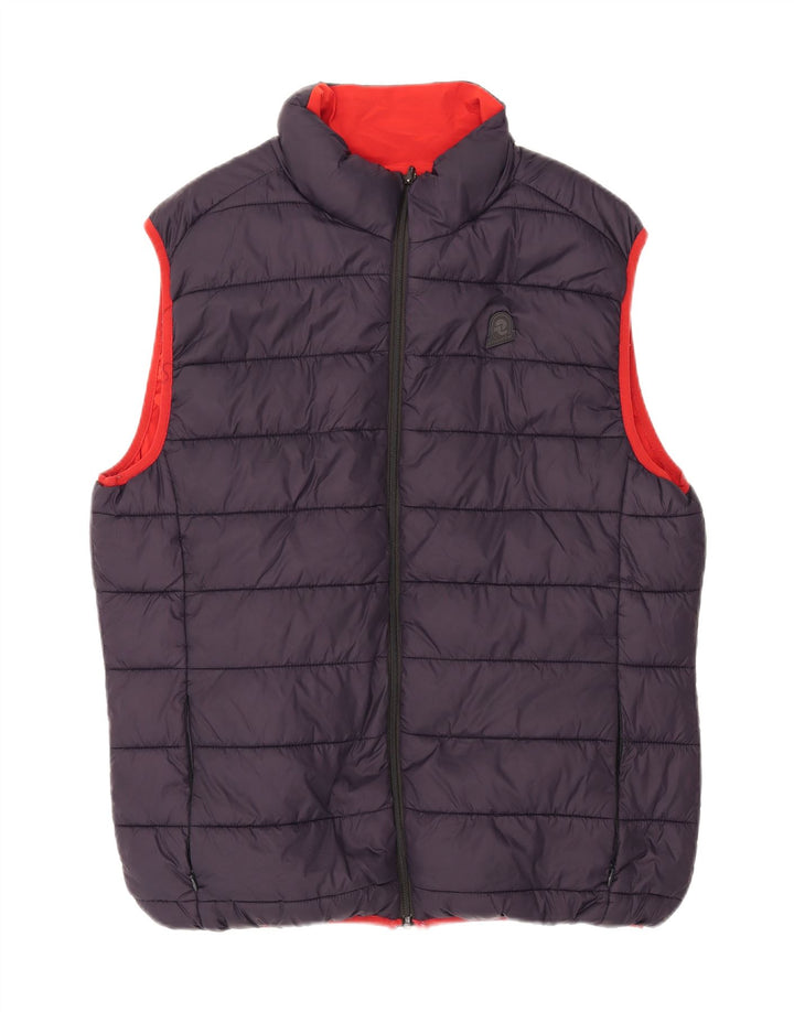INVICTA Mens Reversible Padded Gilet UK 44 2XL Navy Blue Polyester Vintage Invicta and Second-Hand Invicta from Messina Hembry 