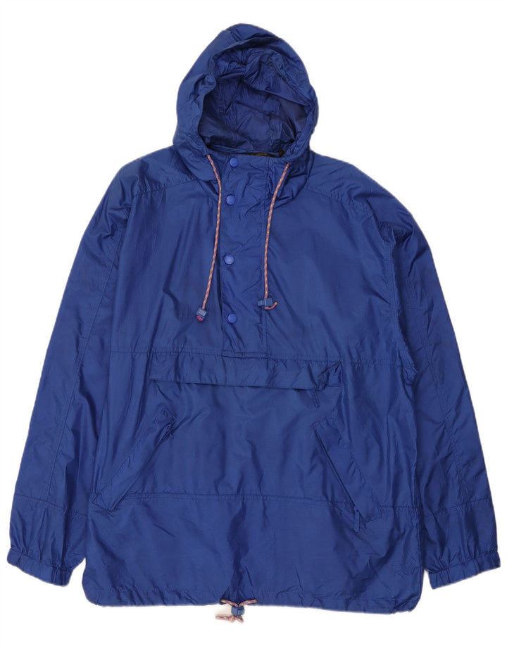 Eddie Bauer Herre Hættetrøje Regnjakke UK 38 Medium Blue Nylon