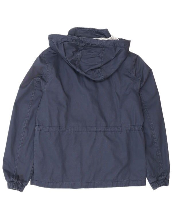 Tommy Hilfiger hættebombejakke til kvinder UK 34 XS marineblå bomuld