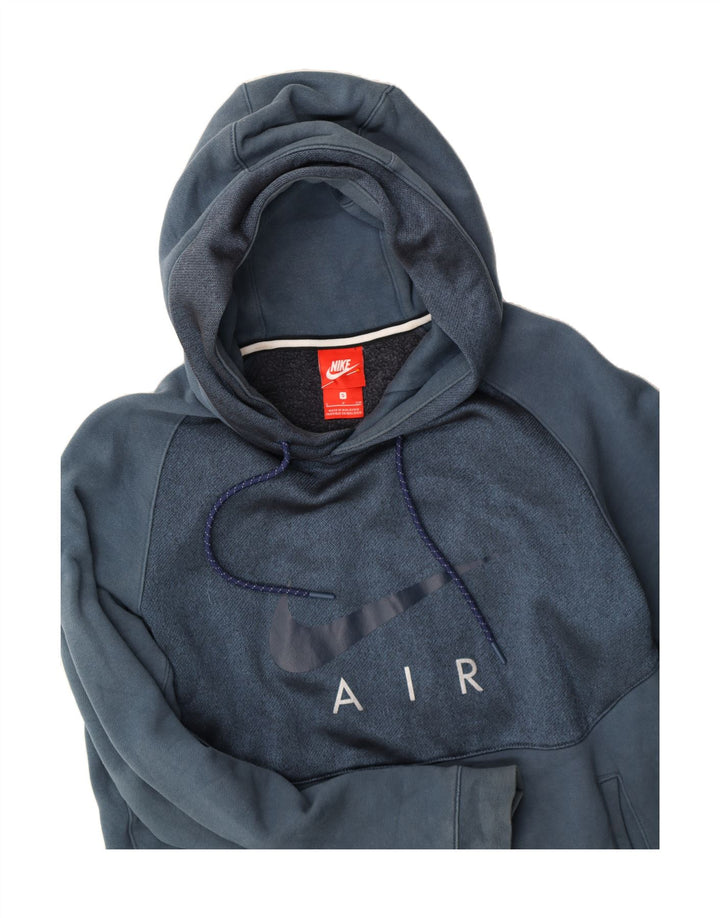 NIKE Mens Graphic Hoodie Jumper Small Blue Cotton Vintage Nike and Second-Hand Nike from Messina Hembry 