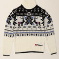 Nebulus Dame Turtle Neck Jumper Sweater UK 14 Large White Fair Isle