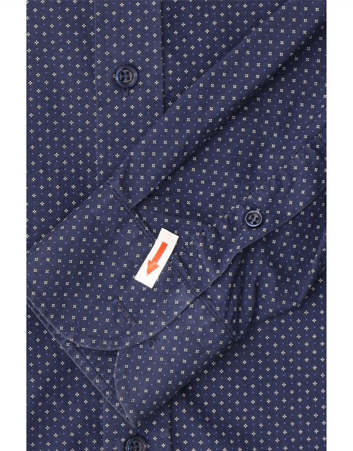 Harmont & Blaine Herre Regular Fit Skjorte Large Blue Floral