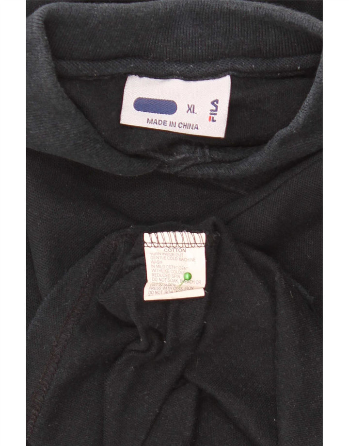 Fila Herre poloshirt XL Sort bomuld