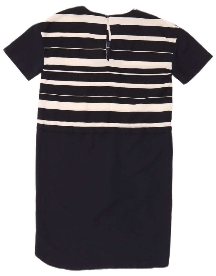 French Connection Womens Shift Dress UK 6 XS Marineblå stribet polyester