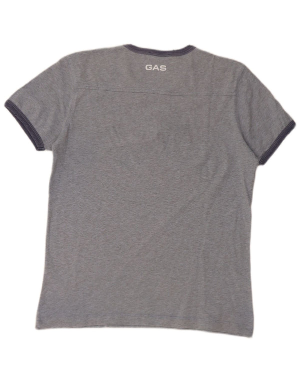 Gas Womens Graphic T-Shirt Top UK 14 Medium Grey