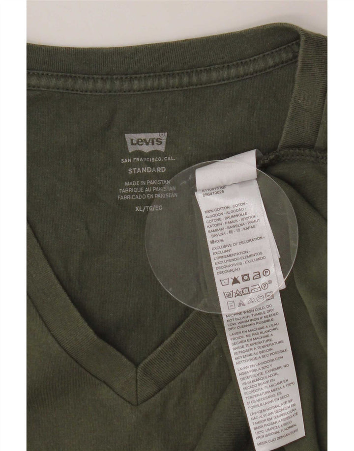 Levi's Herre Standard T-Shirt Top XL Khaki Bomuld