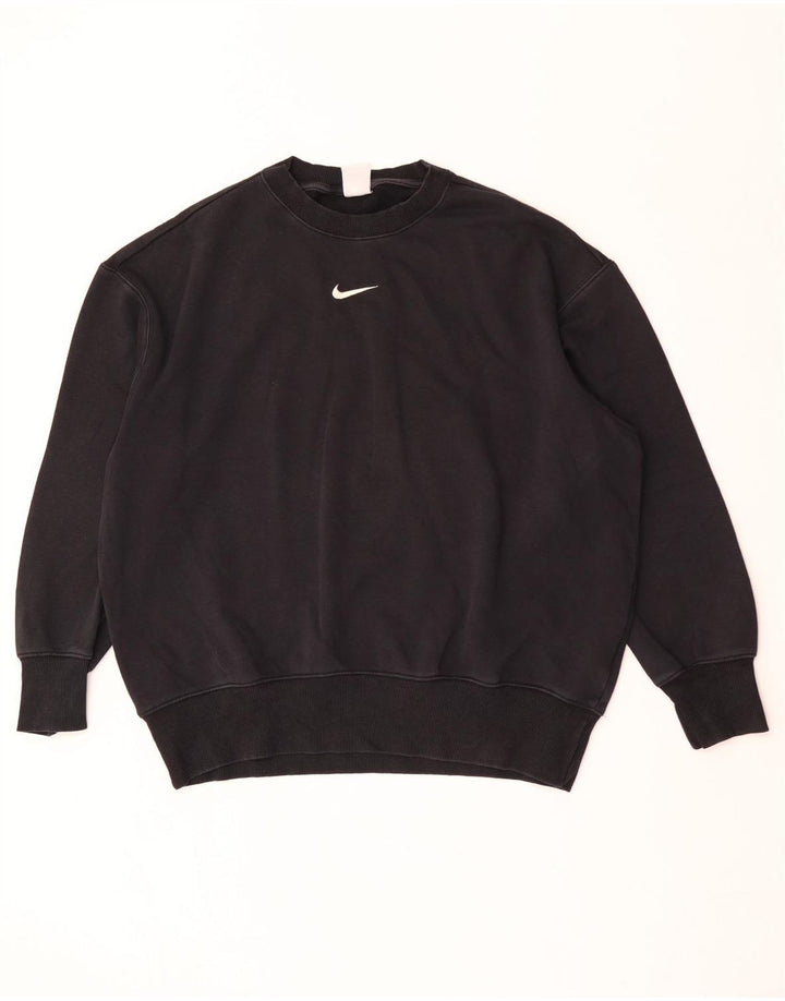 Nike Loose Fit Sweatshirt Jumper lille sort bomuld