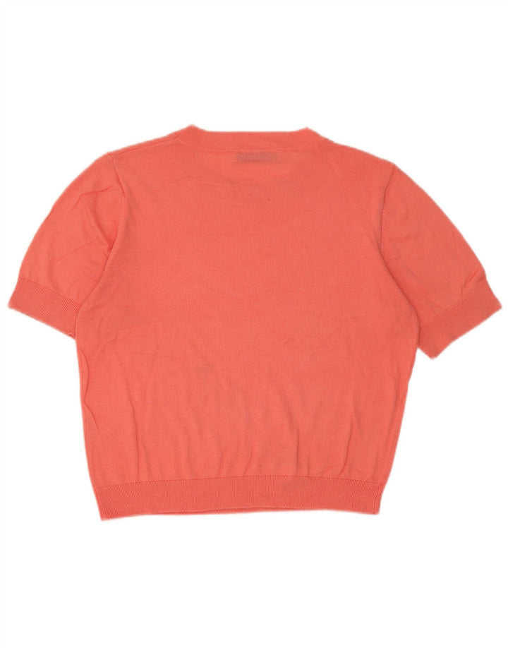 Zara Womens Crop Bluse Top UK 10 Small Orange