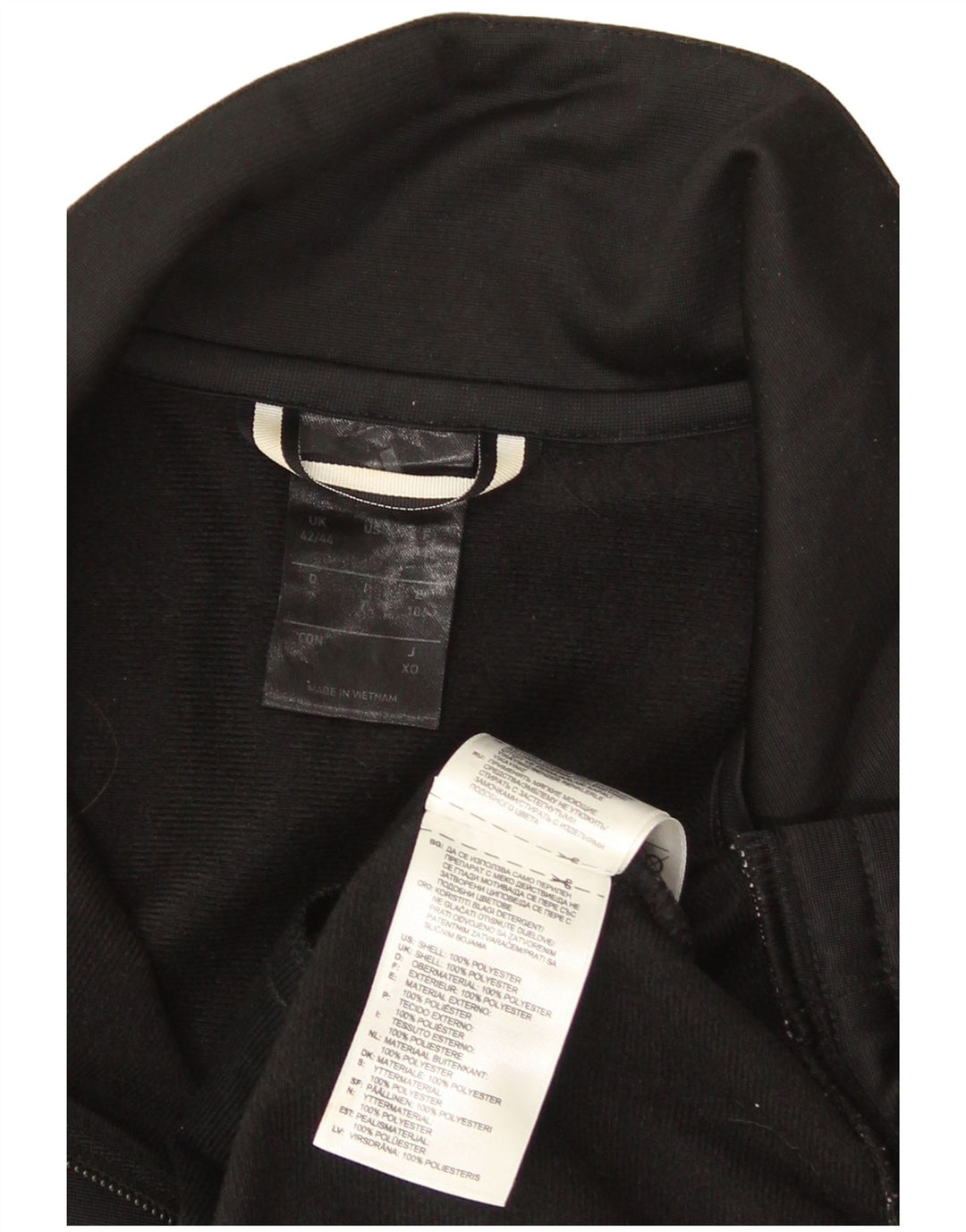 Adidas Træningsdragt til mænd Topjakke UK 42/44 Stor sort polyester