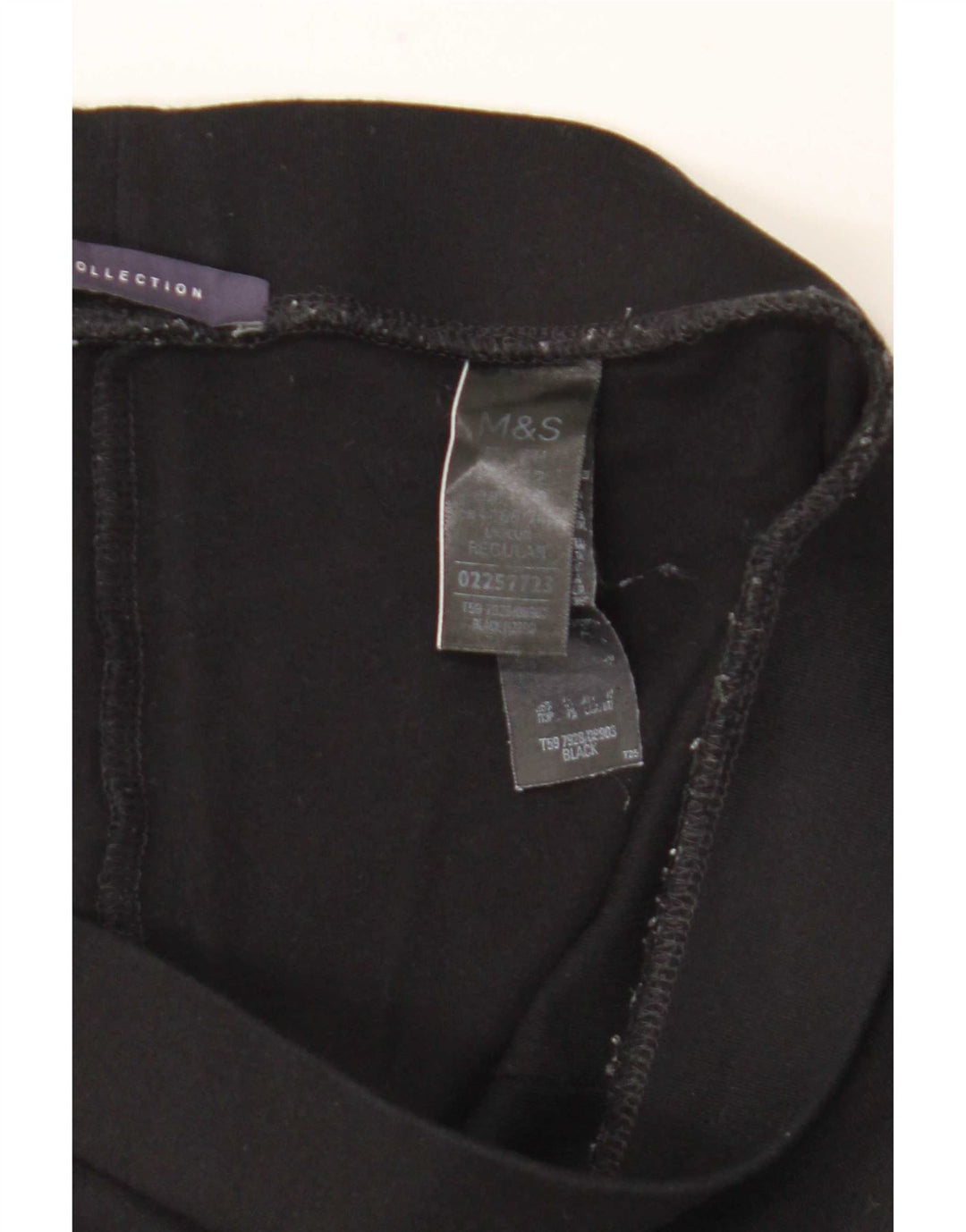 Marks & Spencer Dame Stigbøjle Leggings UK 12 Medium Black Viscose