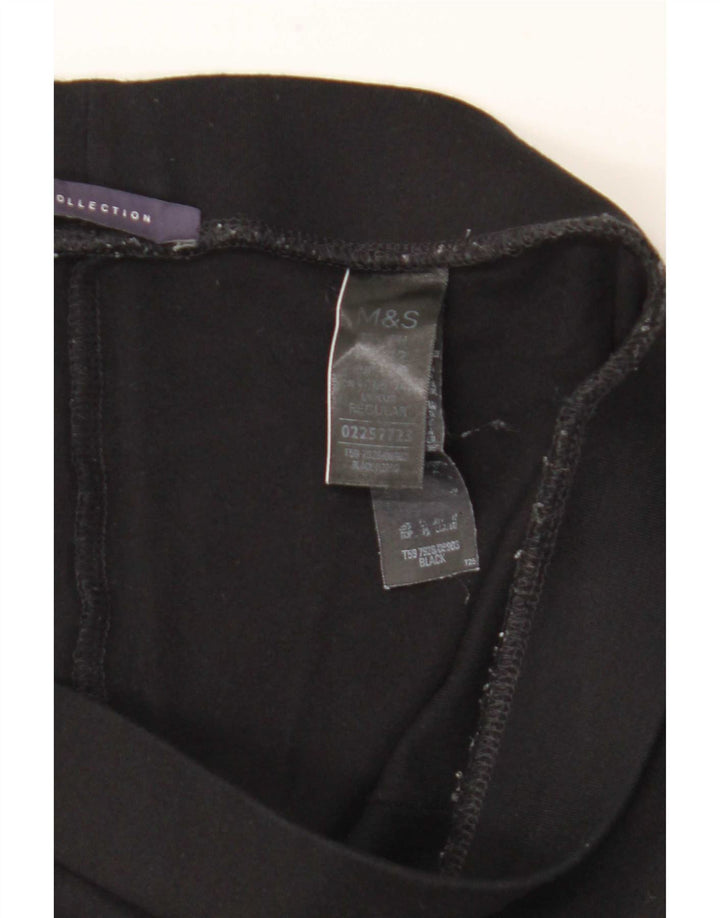 Marks & Spencer Dame Stigbøjle Leggings UK 12 Medium Black Viscose