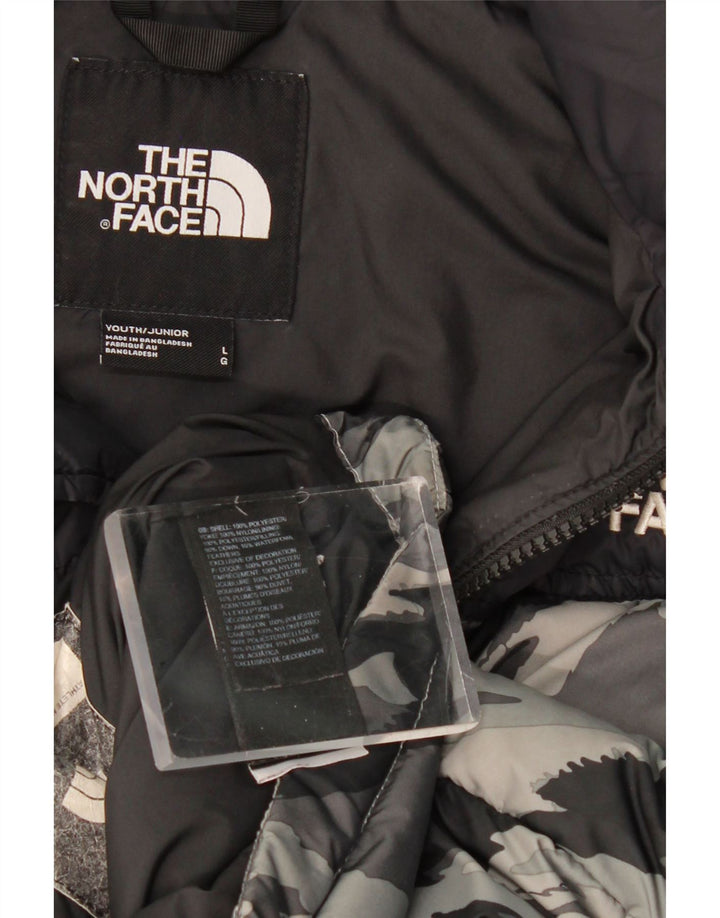 The North Face Boys Polstret Jakke 11-12 År Stor Grå Camouflage