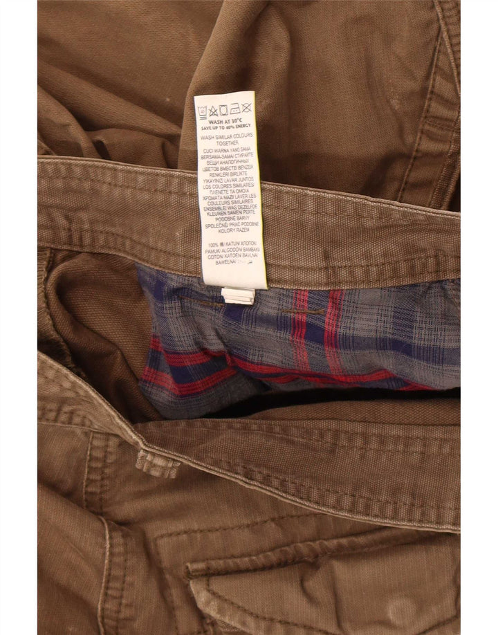 Marks & Spencer Straight Cargo bukser til mænd W30 L29 Khaki Bomuld