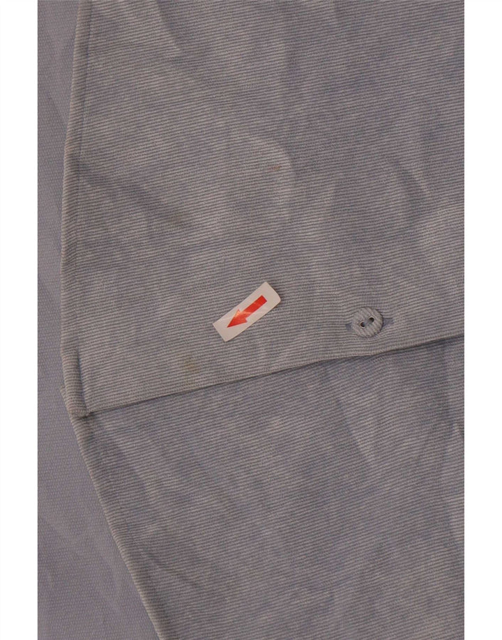 Zara Damefløjlsskjorte UK 14 Medium Blue Polyester