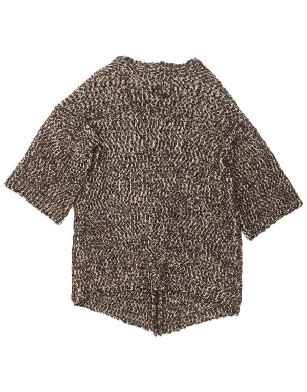 Massimo Dutti Dame Oversized 3/4 ærmet cardigan sweater UK 10 Small Grå