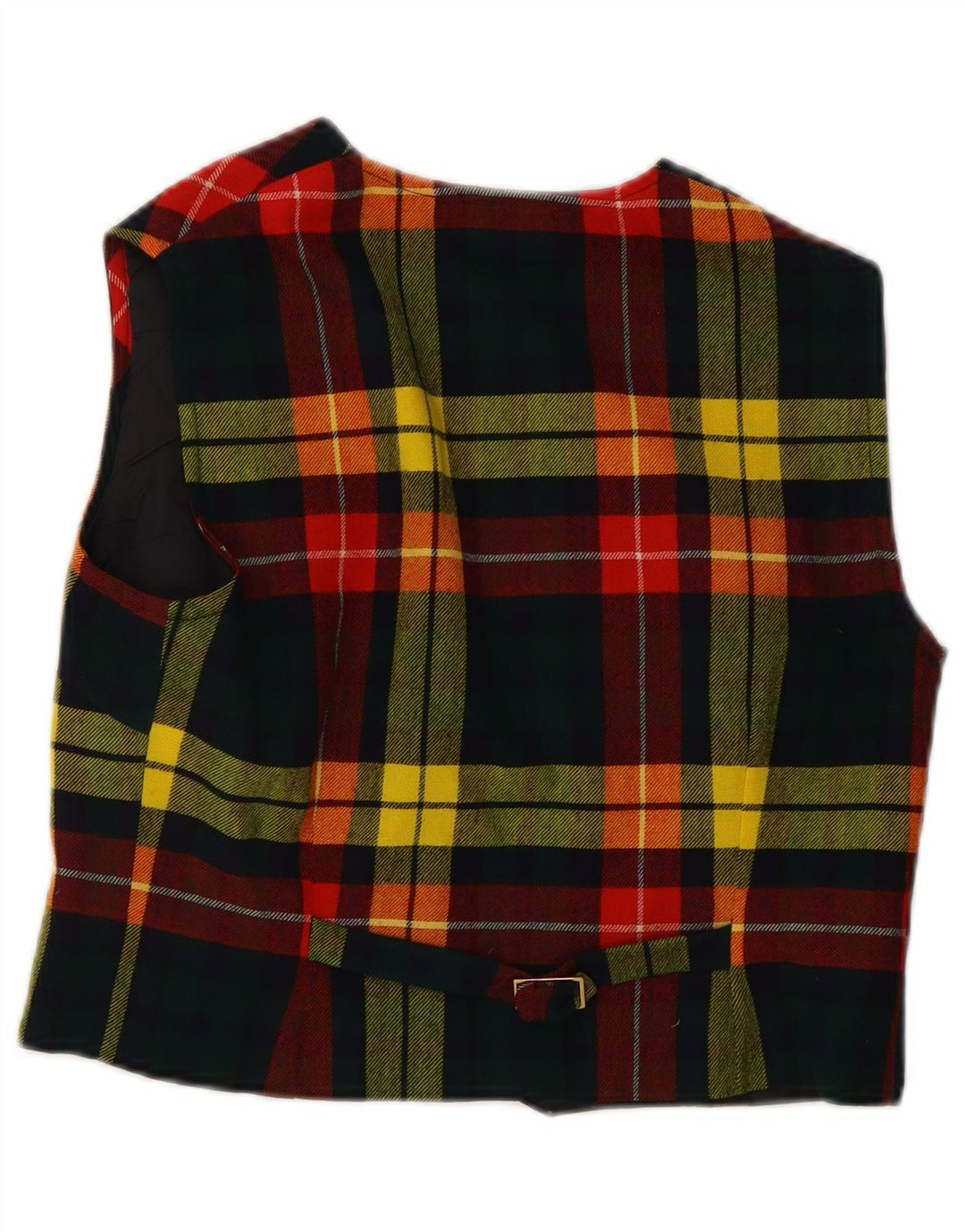 Vintage damevest UK 12 medium flerfarvet ternet
