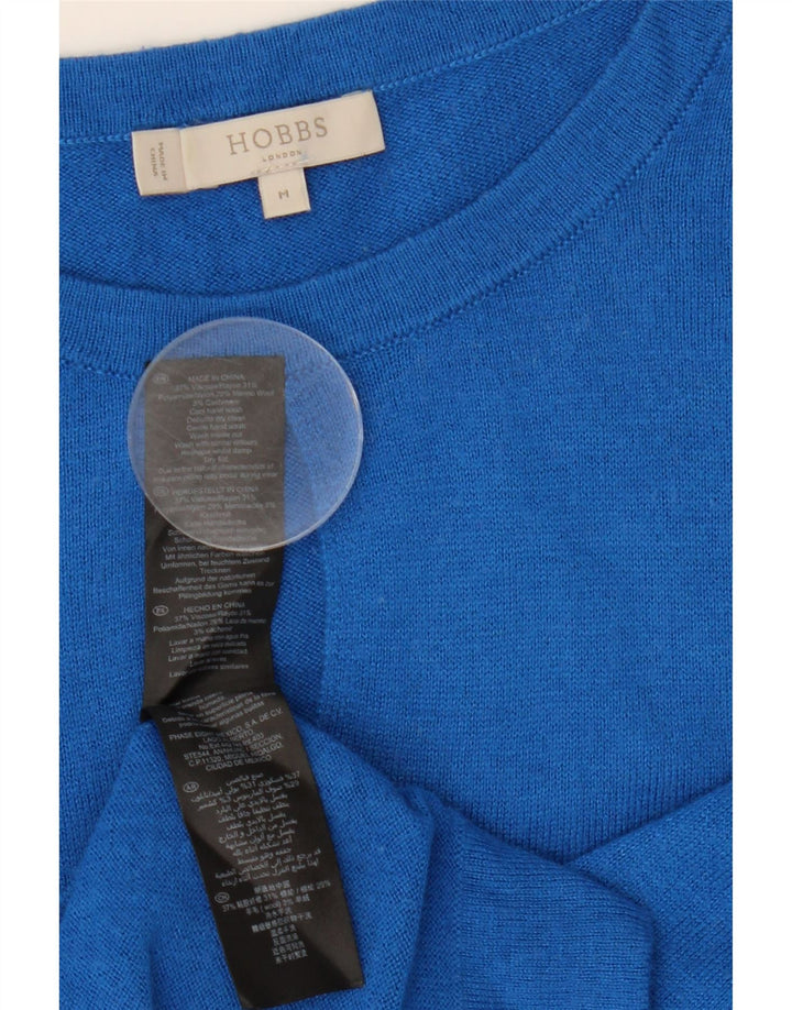 Hobbs Dame Boat Neck Jumper Sweater UK 12 Medium Blue Viscose