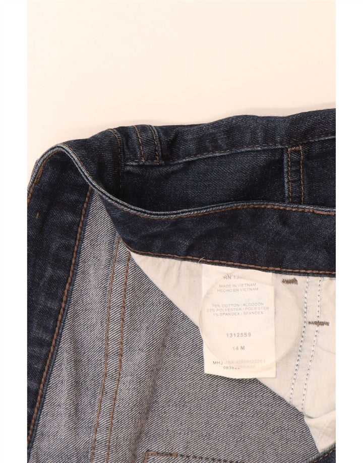 LEE Womens Riders Mid Rise Capri Jeans US 14 Large W34 L19 Navy Blue