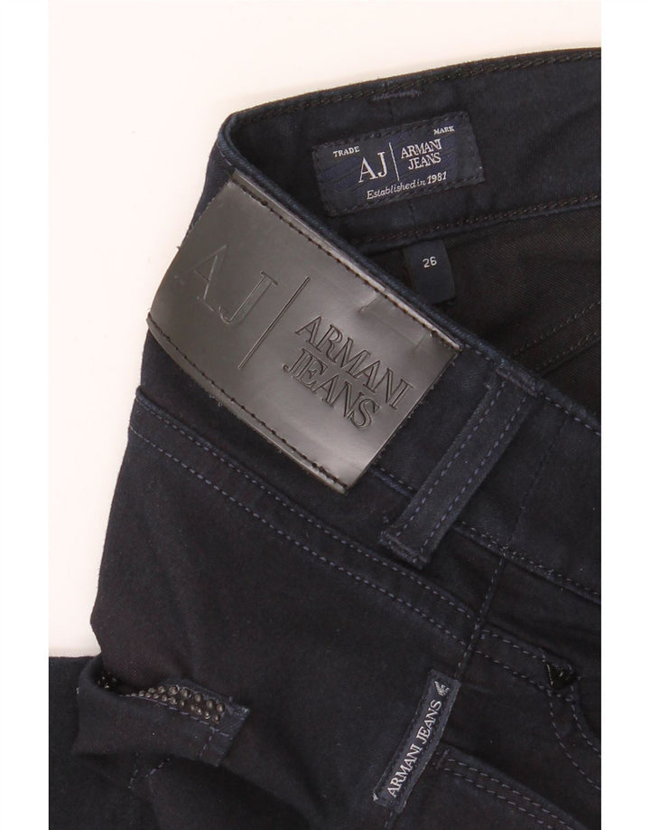 ARMANI Womens Slim Jeans W26 L30 Black Cotton Vintage Armani and Second-Hand Armani from Messina Hembry 