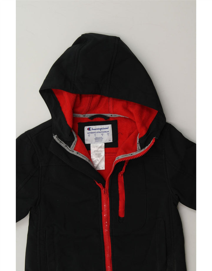 CHAMPION Boys Zip Hoodie Sweater 3-4 Years Black Polyester Vintage Champion and Second-Hand Champion from Messina Hembry 