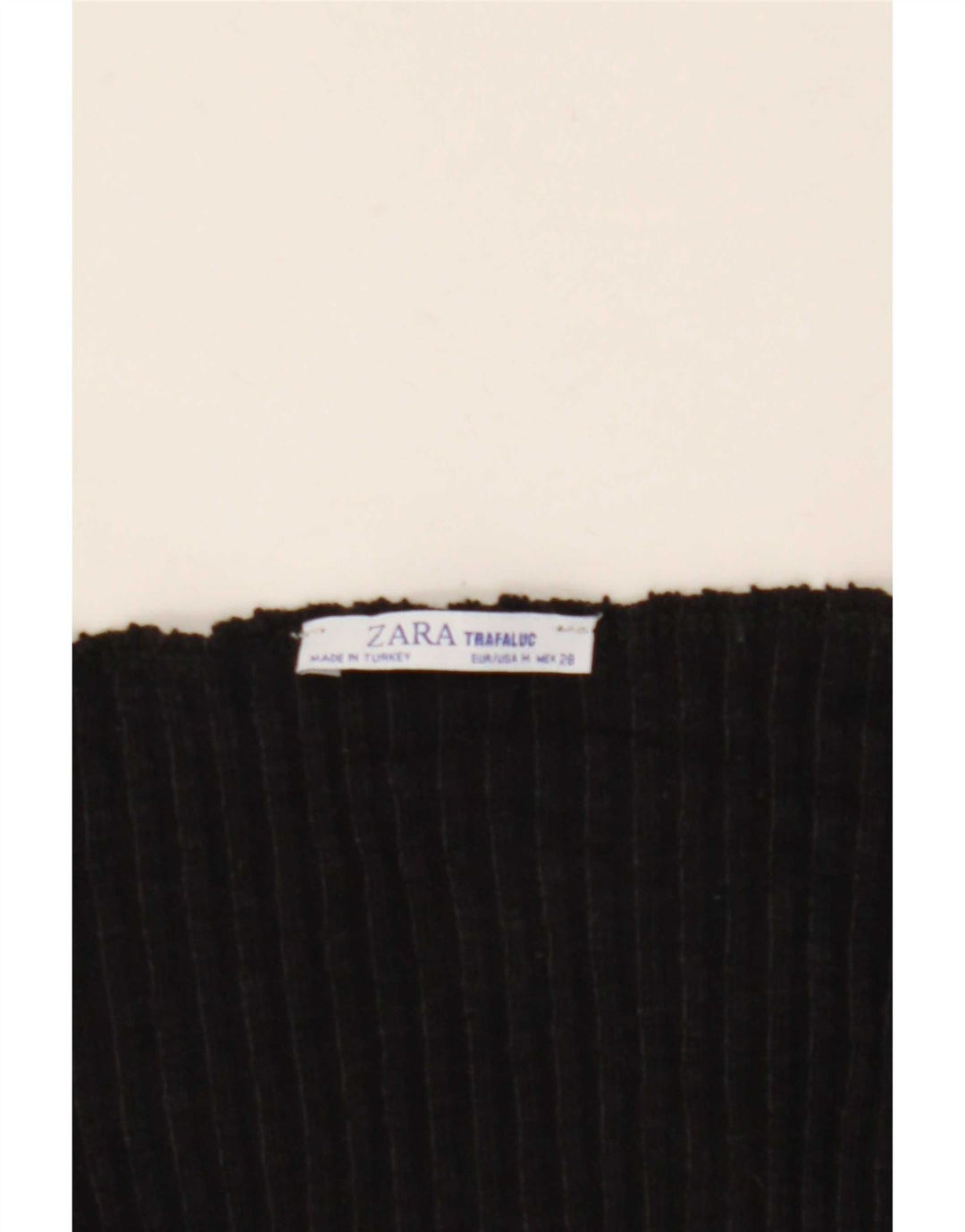 Zara Womens Crop Off Shoulder Top UK 12 Medium Black
