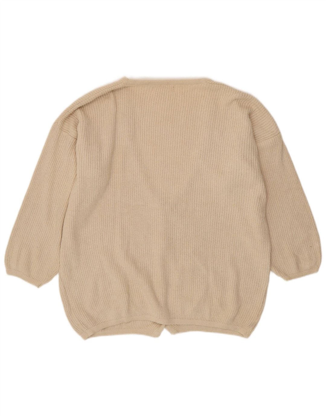 VINTAGE oversized cardigan sweater til kvinder EU 46/48 XL Off White