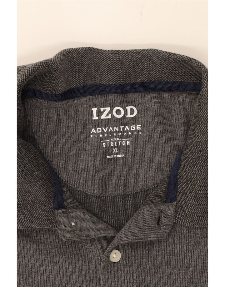 IZOD Mens Stretch Polo Shirt XL Grey Cotton Vintage Izod and Second-Hand Izod from Messina Hembry 