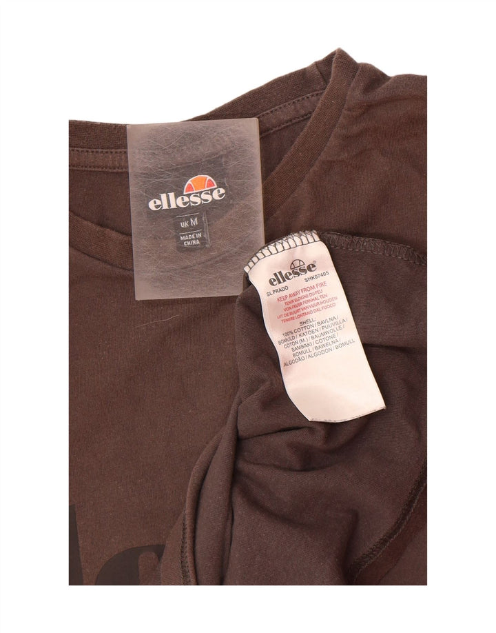 ELLESSE Mens Graphic T-Shirt Top Medium Grey Cotton