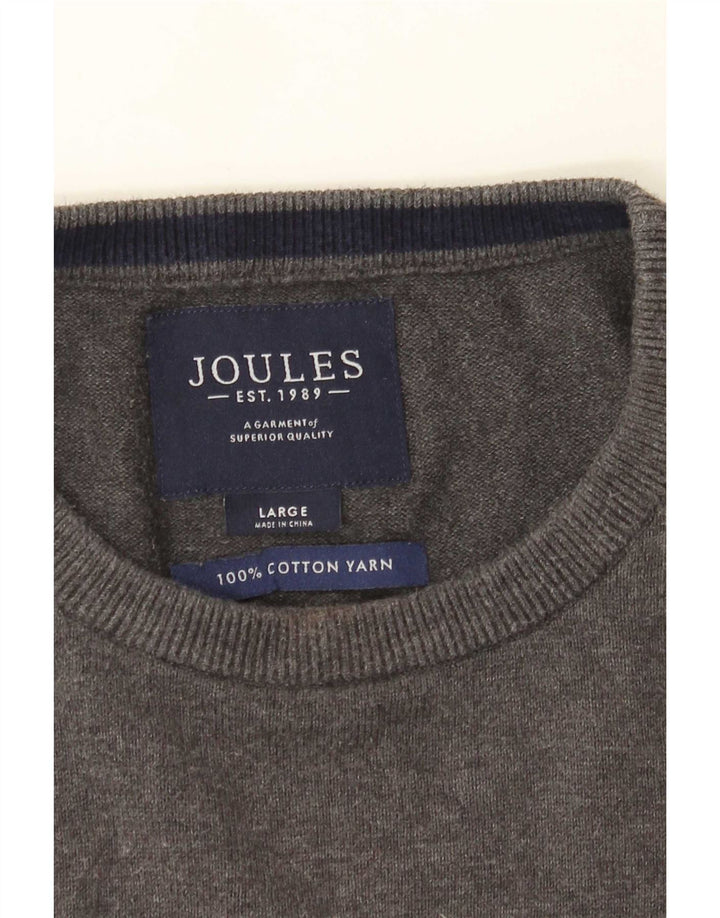 Joules Herre Crew Neck Jumper Sweater Stor Grå Bomuld