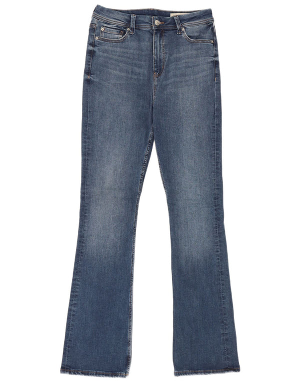 Marks & Spencer Dame Lange Slim Flared Jeans UK 12 Medium W28 L32 Blå