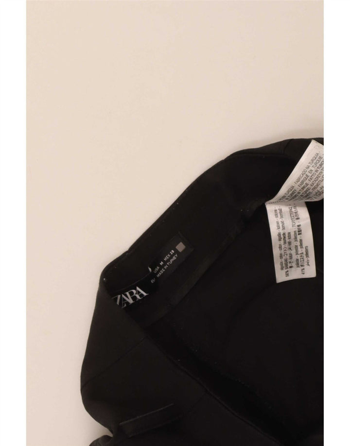 Zara Straight Cropped Bukser Medium W28 L25 Sort Bomuld