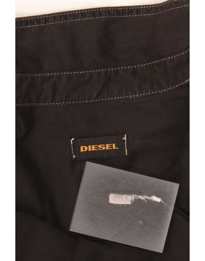 DIESEL Herre Denim Skjorte Large Sort