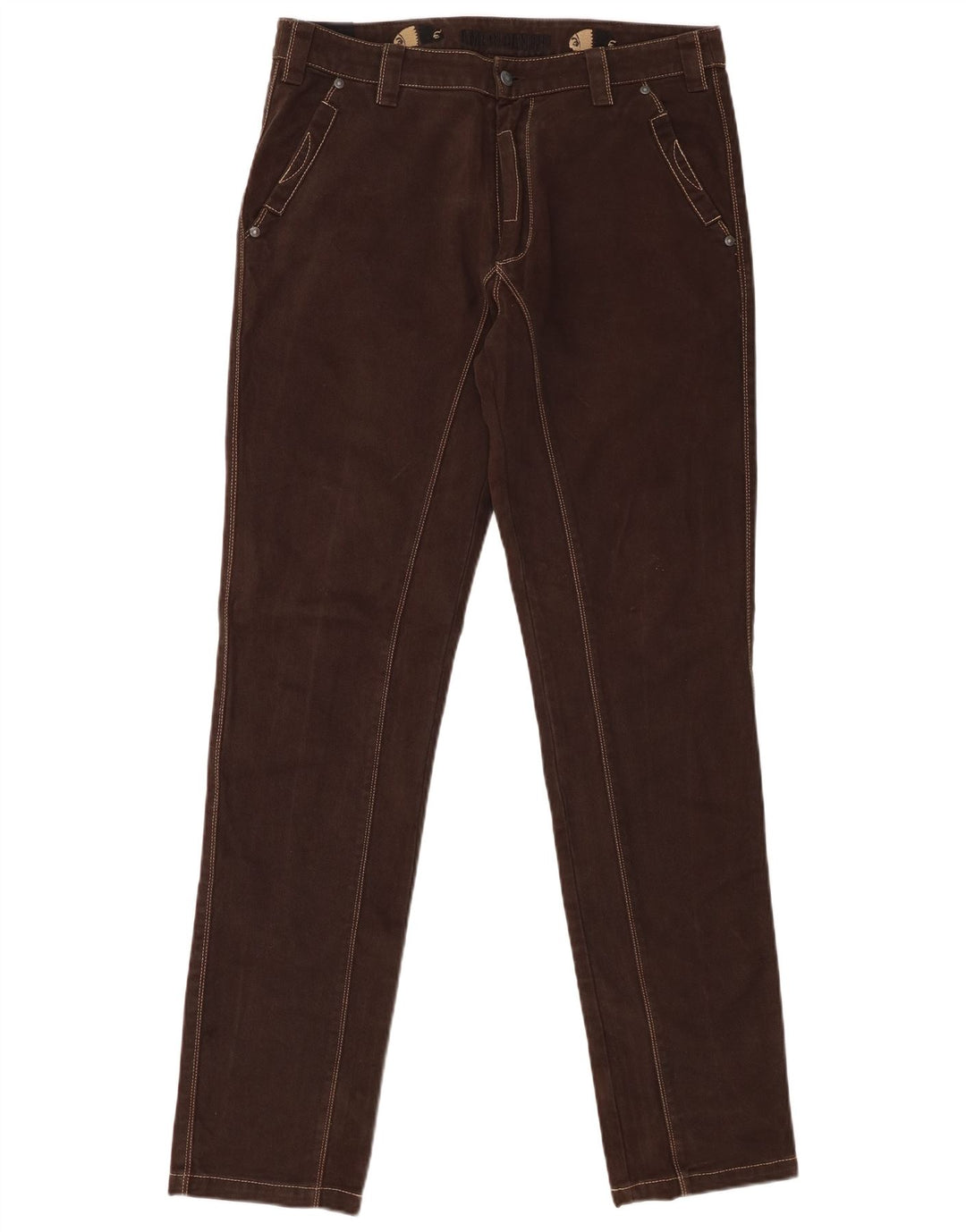 AMERICANINO Slim Chino-bukser til mænd IT 48 Medium W30 L34 Brun bomuld