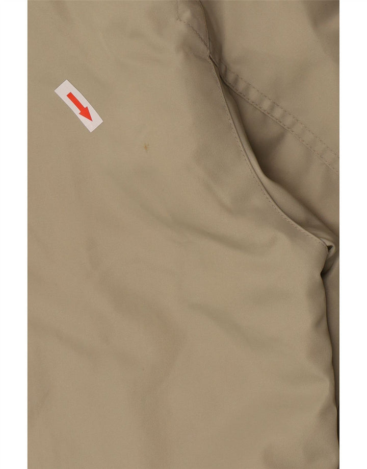 Dkny Dame Hooded Windbreaker Jacket UK 14 Medium Khaki Nylon