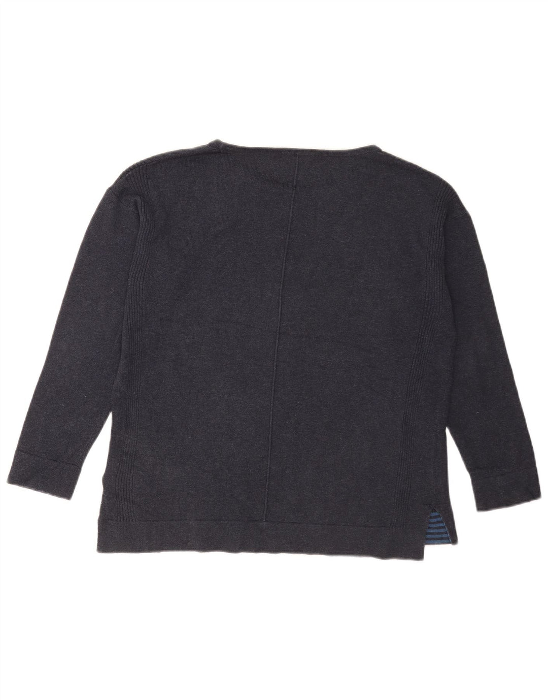 White Stuff Womens Boat Neck Jumper Sweater UK 12 Medium Navy Blue Bomuld