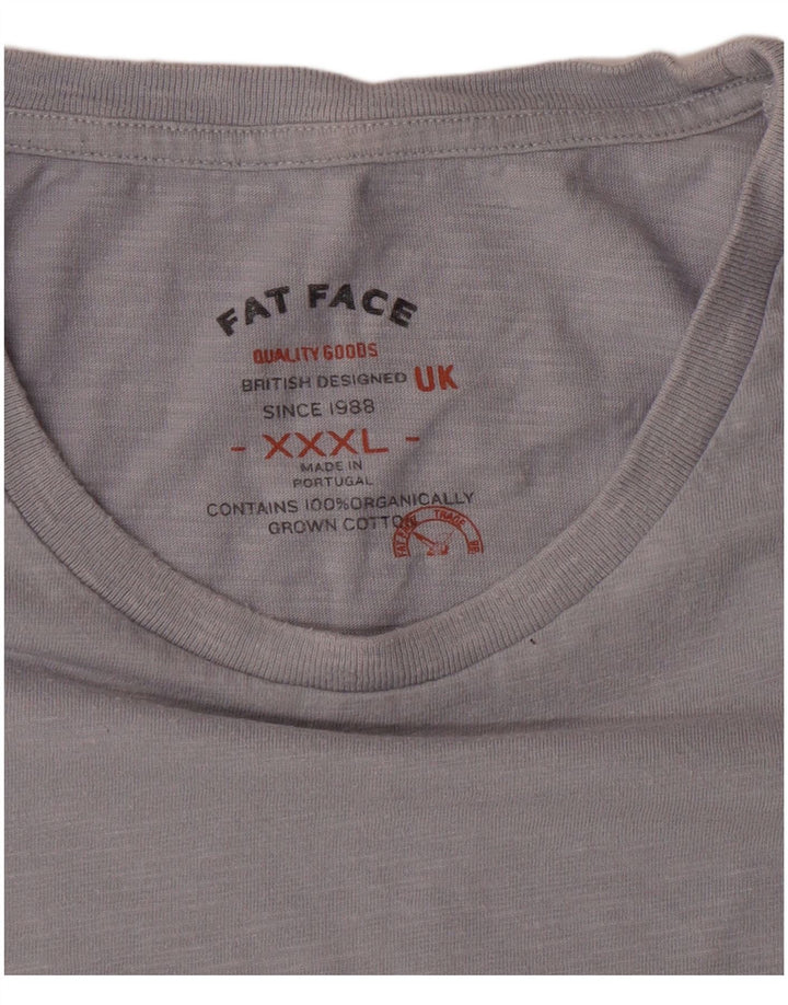 Fat Face Dame Grafisk T-Shirt Top 3XL Grå Bomuld Motorcykel
