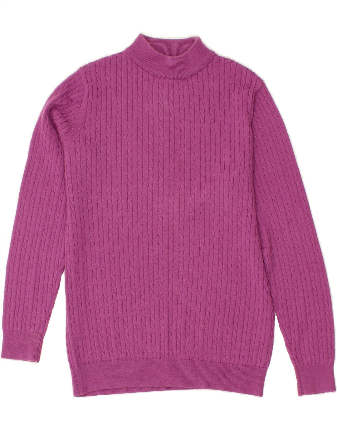 VINTAGE Womens Turtle Neck Jumper Sweater UK 12 Medium  Pink Wool Vintage Vintage and Second-Hand Vintage from Messina Hembry 