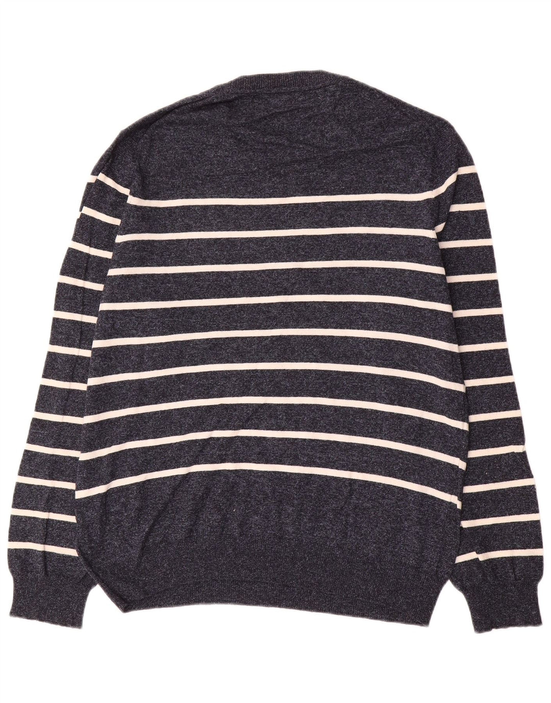 Marks & Spencer Herre sweater med rund hals, stor marineblå stribet