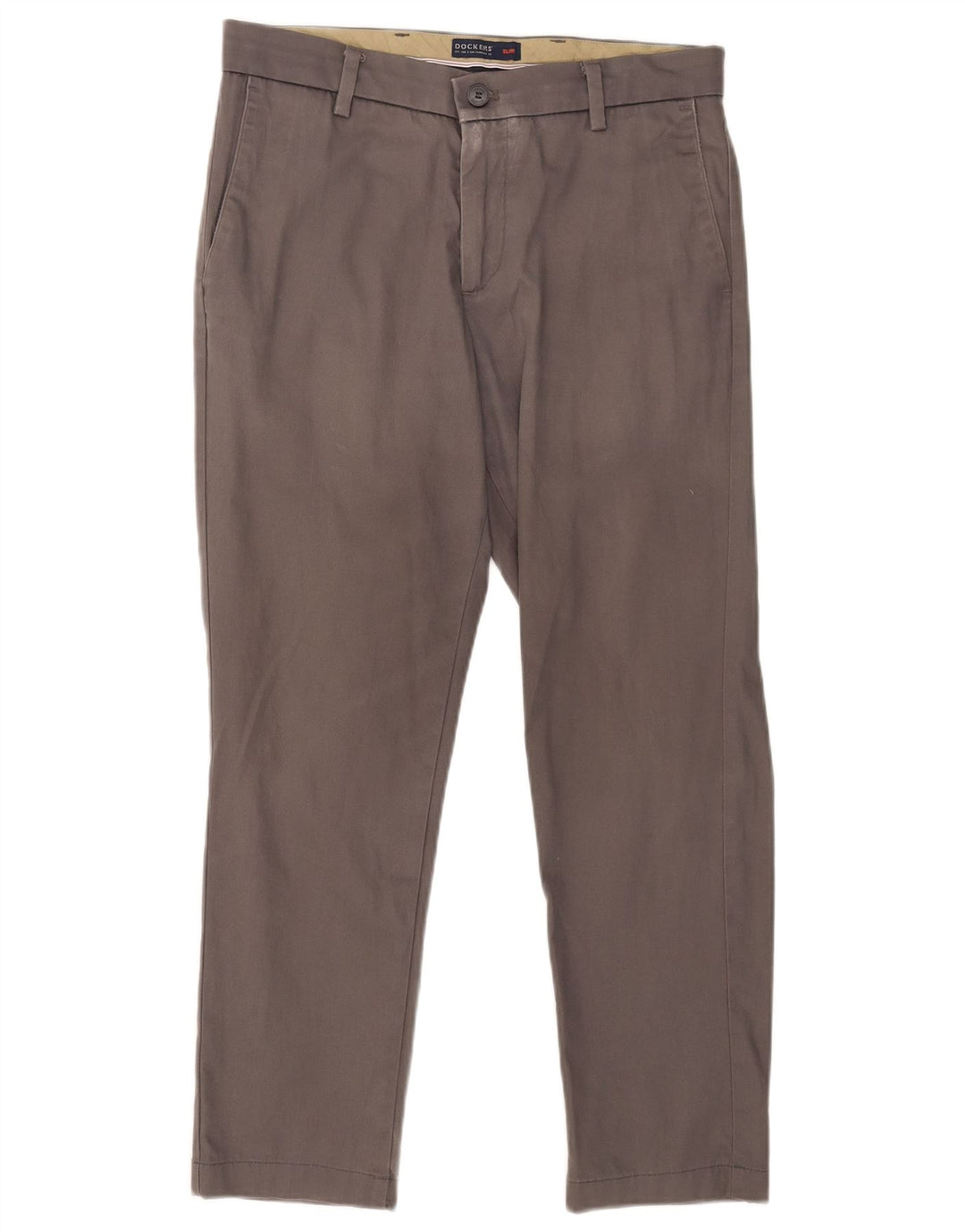 Dockers Herre Slim Chino Bukser W32 L27 Grå Bomuld