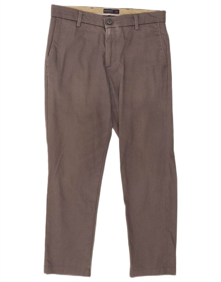 Dockers Herre Slim Chino Bukser W32 L27 Grå Bomuld