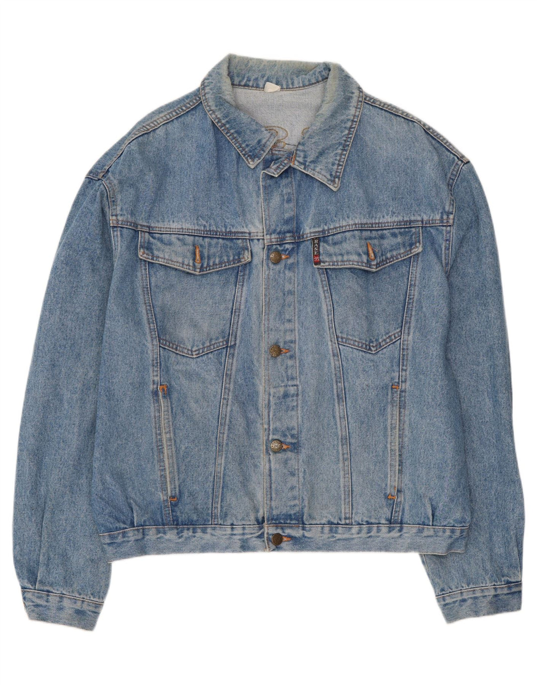 Base 92 Herre grafisk denimjakke UK 42 XL Blå