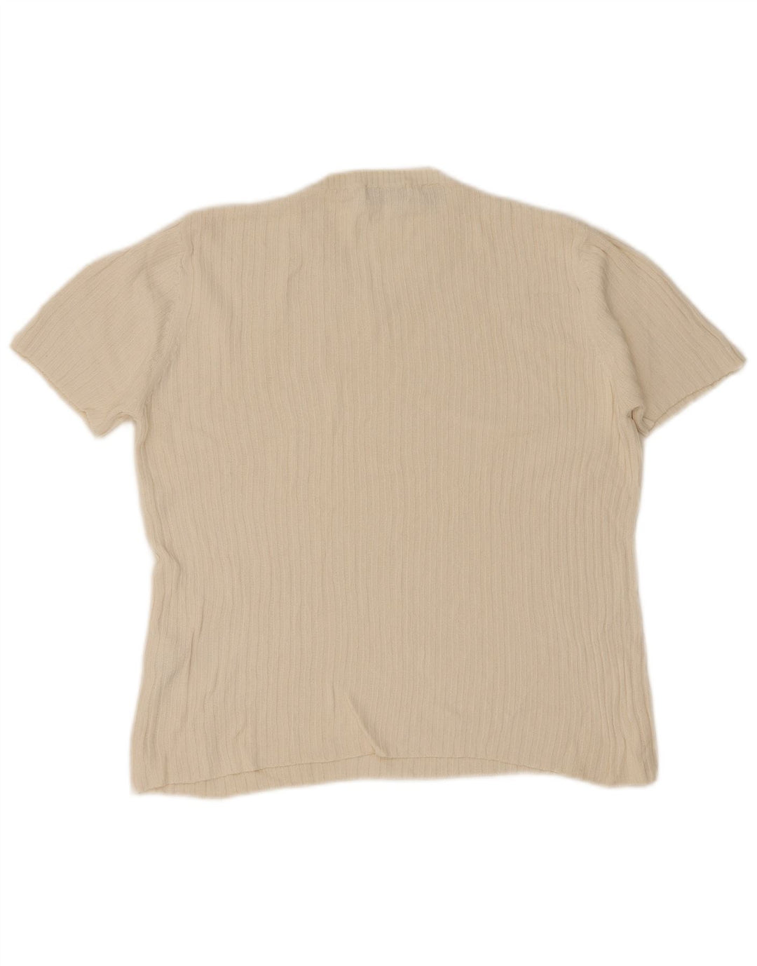 Zara Herre T-Shirt Top Stor Beige Bomuld