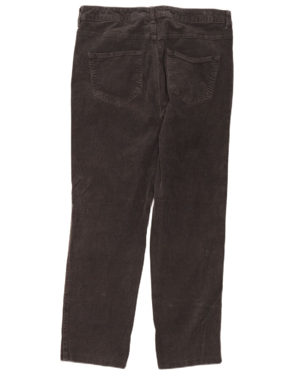 Marks & Spencer Dame Crop Corduroy Bukser UK 16 Large W34 L24 Grå