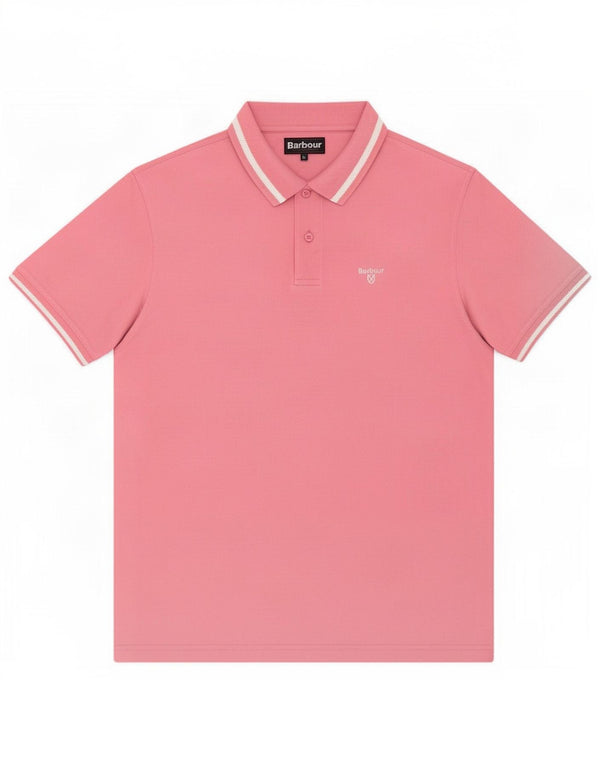 Barbour herre poloshirt XL Pink bomuld